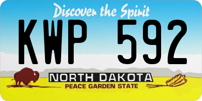 ND license plate KWP592
