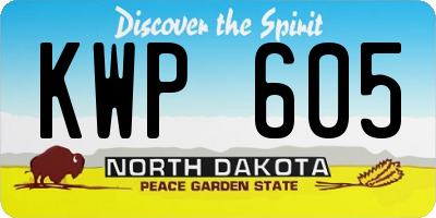 ND license plate KWP605