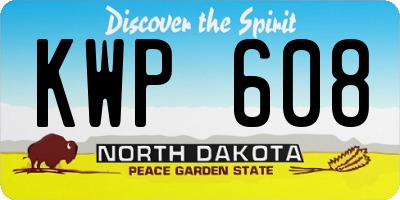 ND license plate KWP608