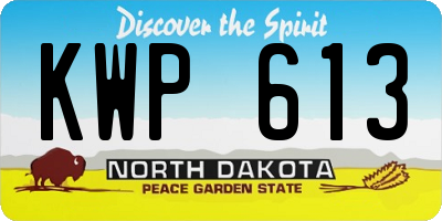 ND license plate KWP613