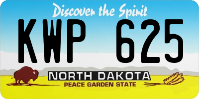 ND license plate KWP625