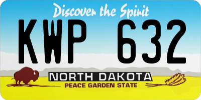 ND license plate KWP632