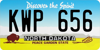 ND license plate KWP656