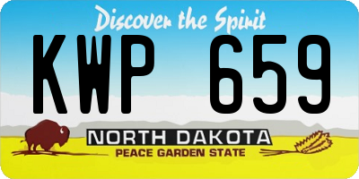 ND license plate KWP659