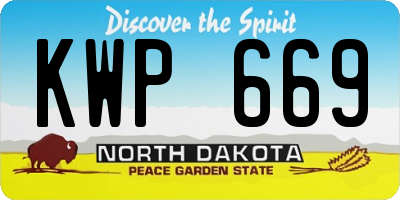 ND license plate KWP669