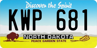 ND license plate KWP681