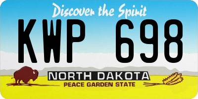 ND license plate KWP698