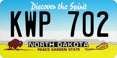 ND license plate KWP702