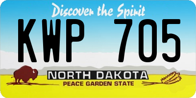 ND license plate KWP705