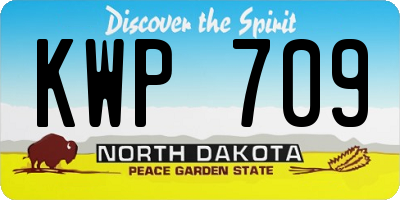 ND license plate KWP709