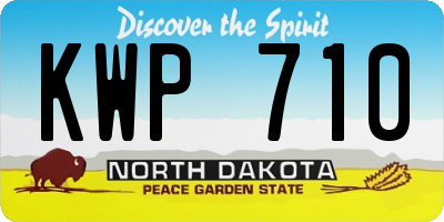 ND license plate KWP710