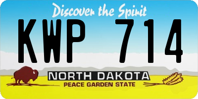 ND license plate KWP714