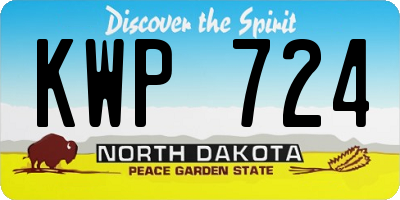 ND license plate KWP724