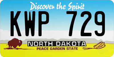 ND license plate KWP729