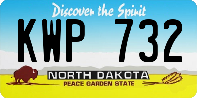 ND license plate KWP732