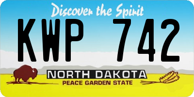 ND license plate KWP742