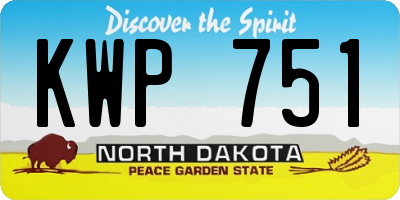 ND license plate KWP751