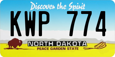 ND license plate KWP774