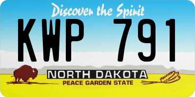 ND license plate KWP791