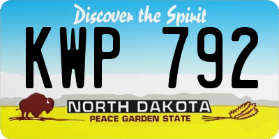 ND license plate KWP792