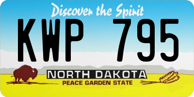 ND license plate KWP795