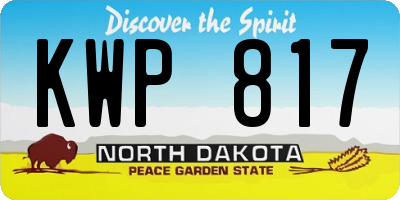 ND license plate KWP817