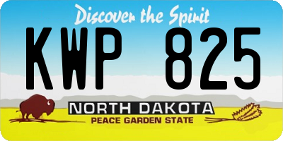 ND license plate KWP825