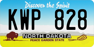 ND license plate KWP828