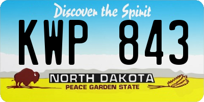 ND license plate KWP843