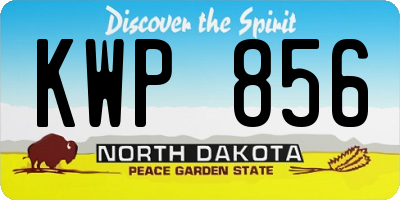 ND license plate KWP856