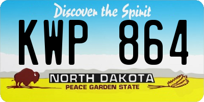 ND license plate KWP864