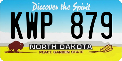 ND license plate KWP879