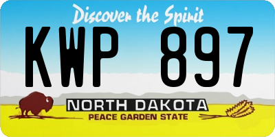 ND license plate KWP897