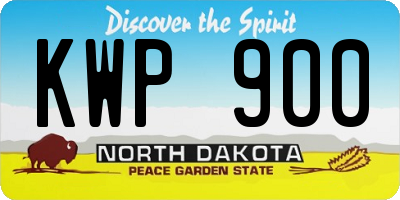 ND license plate KWP900