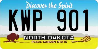 ND license plate KWP901