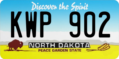 ND license plate KWP902