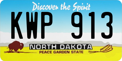 ND license plate KWP913