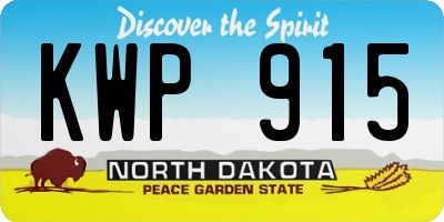 ND license plate KWP915