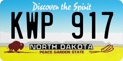 ND license plate KWP917