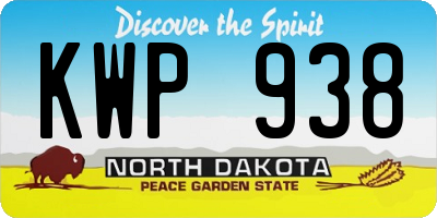 ND license plate KWP938