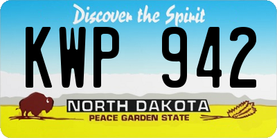 ND license plate KWP942