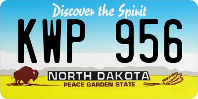 ND license plate KWP956