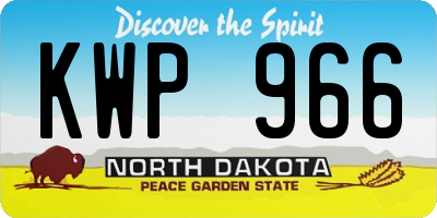 ND license plate KWP966