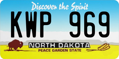 ND license plate KWP969