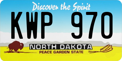 ND license plate KWP970