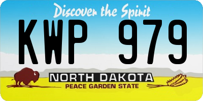ND license plate KWP979