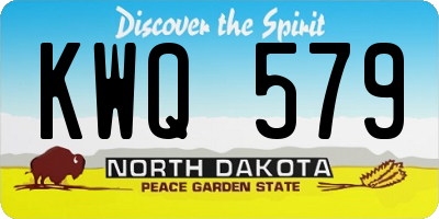 ND license plate KWQ579