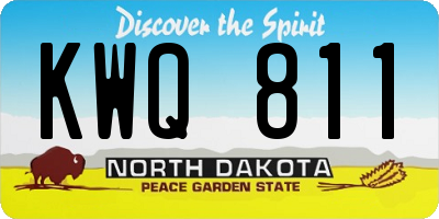 ND license plate KWQ811