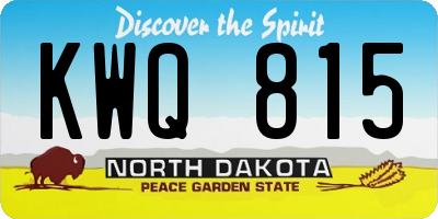ND license plate KWQ815