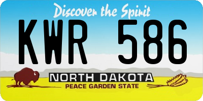 ND license plate KWR586